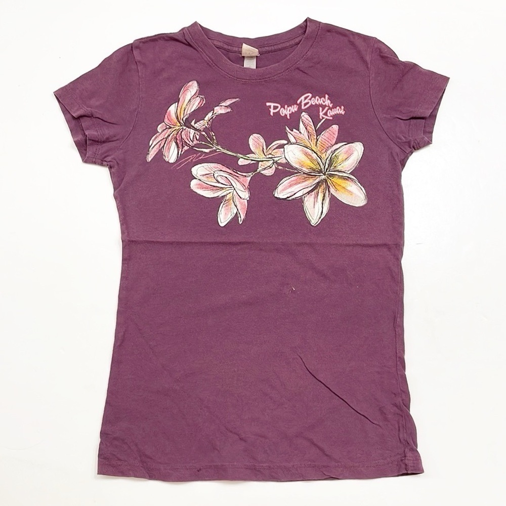 Coastal Classics Poipu Beach Kauai purple short sleeve t-shirt